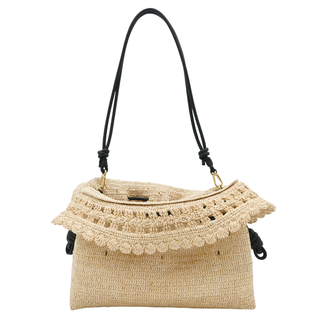 LOEWE | Flamenco Raffia Convertible Clutch Bag
