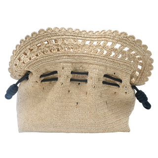 LOEWE | Flamenco Raffia Convertible Clutch Bag