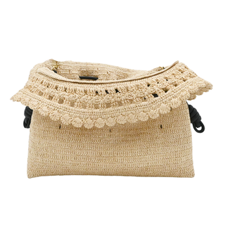 LOEWE | Flamenco Raffia Convertible Clutch Bag