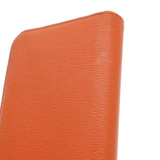 PRADA | Orange Saffiano Zip-Around Continental Wallet