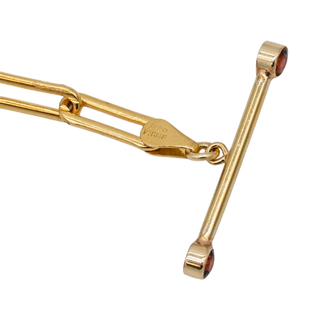 MABEL CHONG | Garnet Heart Toggle Bracelet