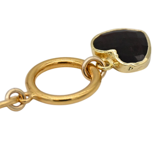 MABEL CHONG | Garnet Heart Toggle Bracelet