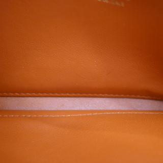 PRADA | Orange Saffiano Zip-Around Continental Wallet