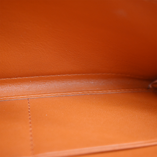 PRADA | Orange Saffiano Zip-Around Continental Wallet