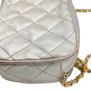 CHANEL | Quilted Gold-Metallic Mini Camera Bag