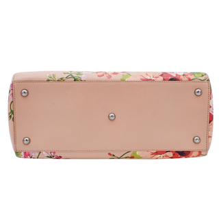 GUCCI | Pink Blooms Bamboo Shopper Tote Bag