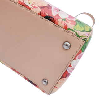 GUCCI | Pink Blooms Bamboo Shopper Tote Bag