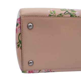 GUCCI | Pink Blooms Bamboo Shopper Tote Bag