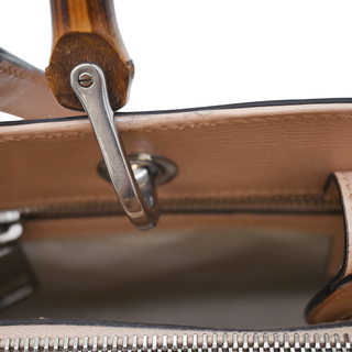 GUCCI | Pink Blooms Bamboo Shopper Tote Bag