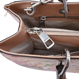 GUCCI | Pink Blooms Bamboo Shopper Tote Bag
