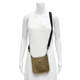 HERMES | Evelyne TPM Taupe Leather Crossbody Bag