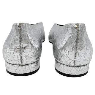 LORO PIANA | Rebecca Cracked Metallic Ballet Flats