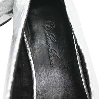 LORO PIANA | Rebecca Cracked Metallic Ballet Flats