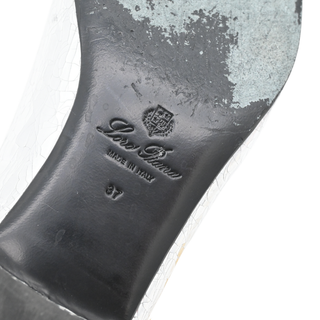 LORO PIANA | Rebecca Cracked Metallic Ballet Flats