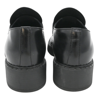 PRADA | Black Leather Logo Loafers
