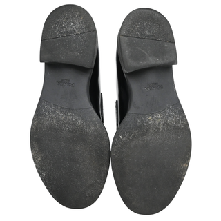 PRADA | Black Leather Logo Loafers