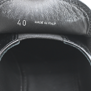 PRADA | Black Leather Logo Loafers