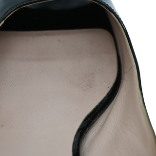 CHANEL | Black Patent Peep-Toe CC Pumps