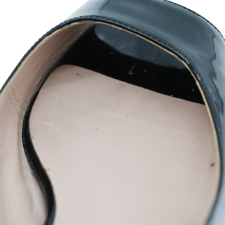 CHANEL | Black Patent Peep-Toe CC Pumps