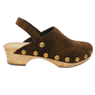 TORY BURCH | Blythe Brown Suede Clogs