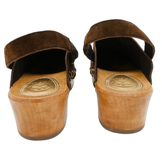 TORY BURCH | Blythe Brown Suede Clogs