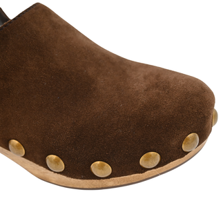 TORY BURCH | Blythe Brown Suede Clogs