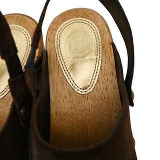 TORY BURCH | Blythe Brown Suede Clogs