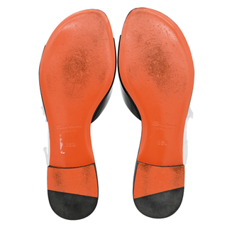 SANTONI | Apricot Patent Buckle Flat Sandals