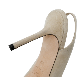 JIMMY CHOO | Ivy Sand Suede Slingback Heels