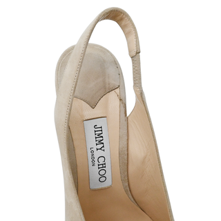 JIMMY CHOO | Ivy Sand Suede Slingback Heels