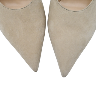 JIMMY CHOO | Ivy Sand Suede Slingback Heels