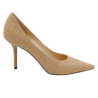JIMMY CHOO | Romy Beige Woven Pumps