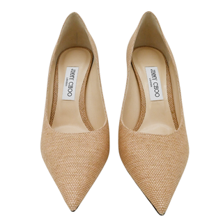 JIMMY CHOO | Romy Beige Woven Pumps