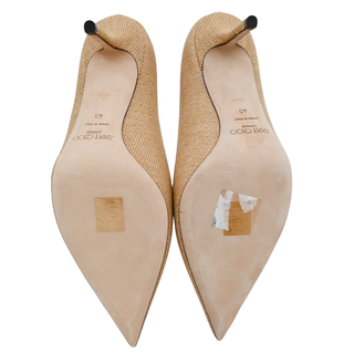 JIMMY CHOO | Romy Beige Woven Pumps