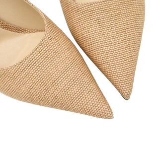 JIMMY CHOO | Romy Beige Woven Pumps
