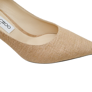 JIMMY CHOO | Romy Beige Woven Pumps