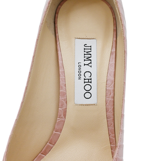 JIMMY CHOO | Love Croc-Embossed Blush Pink Pumps