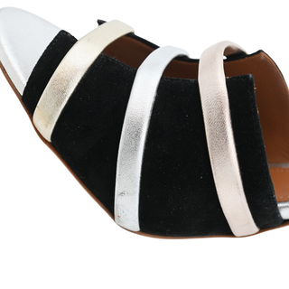 MALONE SOULIERS | Cindy Metallic Leather Heels