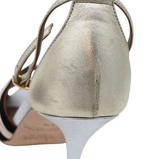 MALONE SOULIERS | Cindy Metallic Leather Heels