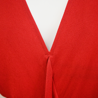 MARIA CORNEJO | Bias Sarah Rouge Eco Draped Long Dress