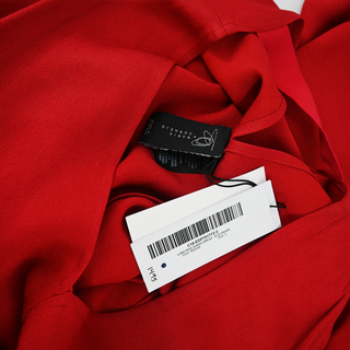 MARIA CORNEJO | Bias Sarah Rouge Eco Draped Long Dress