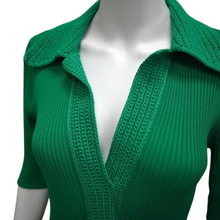 Clover Green Adrian Ribbed Midi Dress