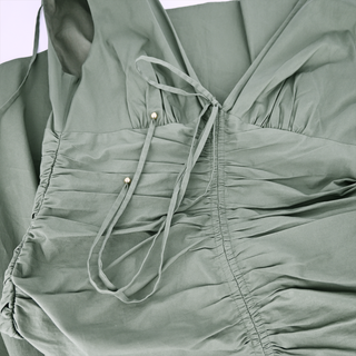 Army Green Perrin Ruched Maxi Dress