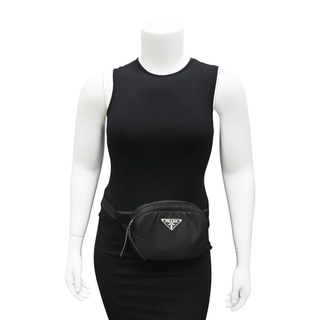 PRADA | Black Padded Nylon Belt Bag