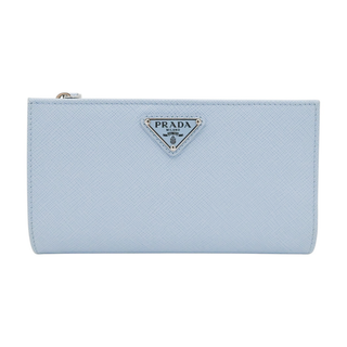 PRADA | Pale Blue Saffiano Leather Fold Wallet