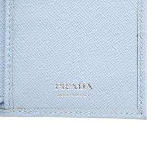 PRADA | Pale Blue Saffiano Leather Fold Wallet