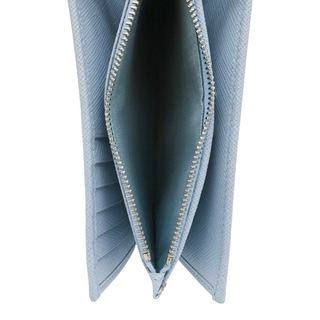 PRADA | Pale Blue Saffiano Leather Fold Wallet