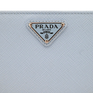 PRADA | Pale Blue Saffiano Leather Fold Wallet
