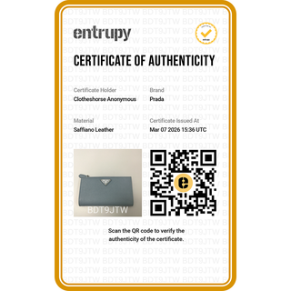 PRADA | Pale Blue Saffiano Leather Fold Wallet