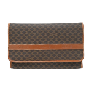 CELINE | Logo Macadam Flap Clutch